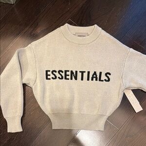 Essentials Light Green concrete Knit Sweater Kids sz4/5 XS
